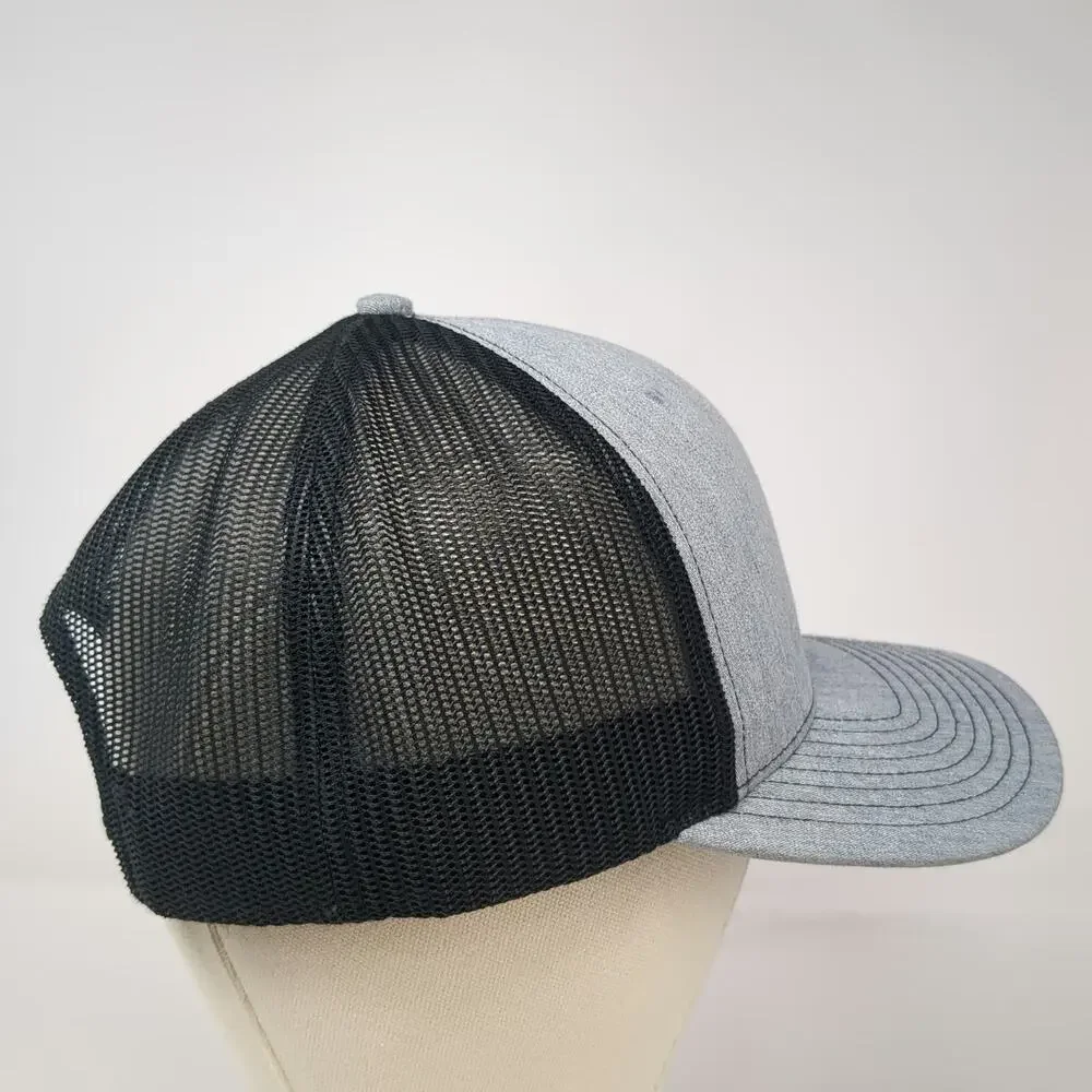 Richardson Trucker Hat Gray One Size I Spy Dry Blue Water Droplet Mesh Snapback